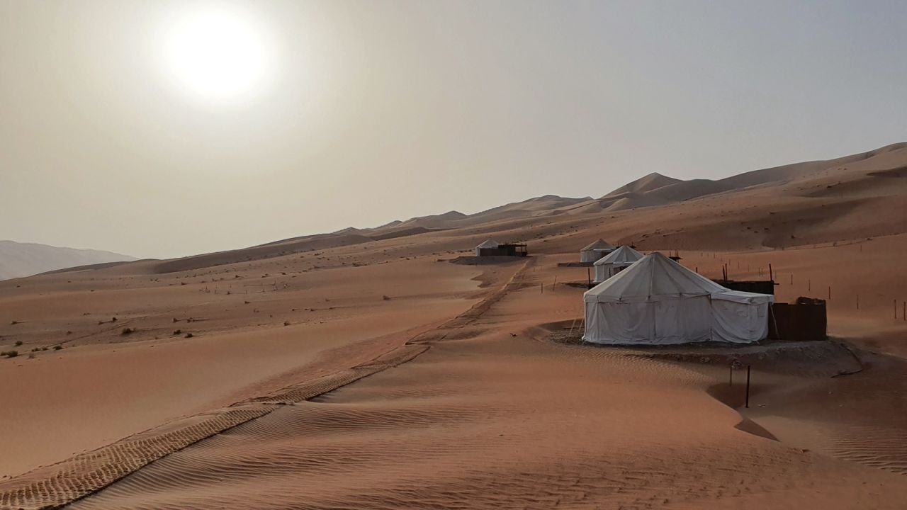 Liwa Nights features just a handful of tents pitched on a gentle slope.