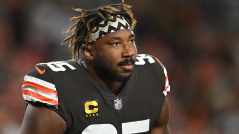 Myles Garrett is a three-time Pro Bowler and was named first team All-Pro each of the last two seasons.