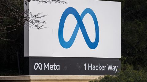 Signage in front of Meta Platforms headquarters in Menlo Park, California, U.S., on Monday Jan. 31, 2022.