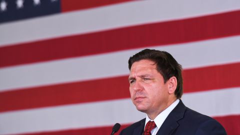 Florida Gov. Ron DeSantis speaks to supporters at a campaign stop on August 24, 2022. 