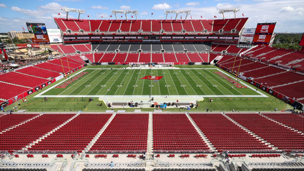 The Raymond James Stadium is still scheduled to host the Buccaneers' game against the Kansas City Chiefs on Sunday.