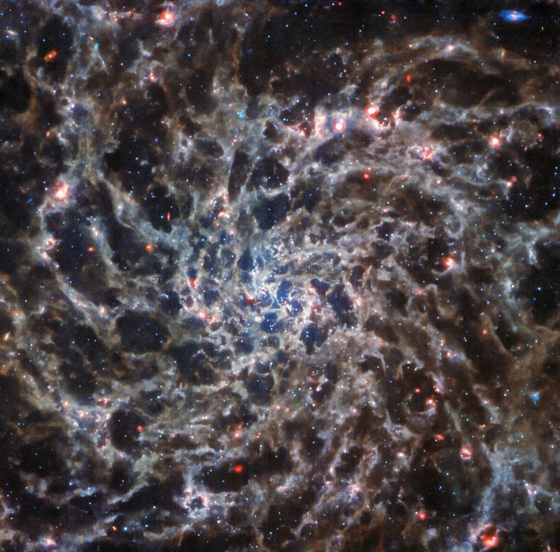 Galaxia espiral capturada con «detalle sin precedentes» por el Telescopio Webb