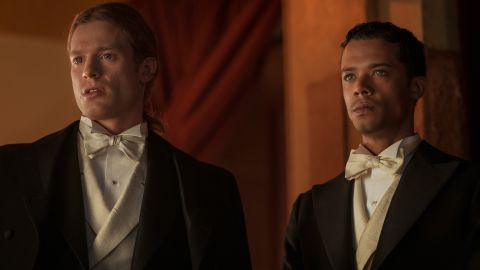 Lestat (Sam Reid) and Louis (Jacob Anderson) in this year's TV adaptation of "Interview with the Vampire." Hollywood's portrayals of vampires have grown more multifacted, real-life vampires say, and that has added to the public's fascination with their community. 