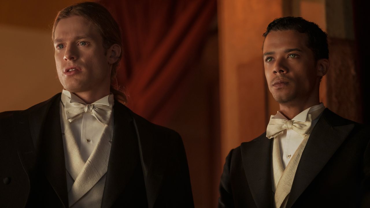 Lestat (Sam Reid) and Louis (Jacob Anderson) in this year's TV adaptation of "Interview with the Vampire." Hollywood's portrayals of vampires have grown more multifacted, real-life vampires say, and that has added to the public's fascination with their community. 
