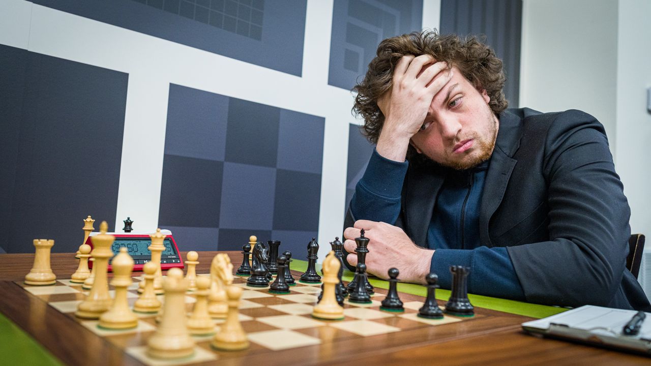 Niemann thinks over a move during the Sinquefield Cup in St. Louis.