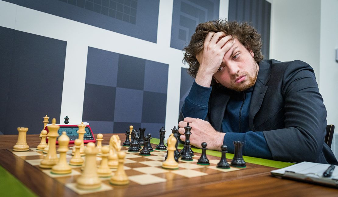 Niemann thinks over a move during the Sinquefield Cup in St. Louis.