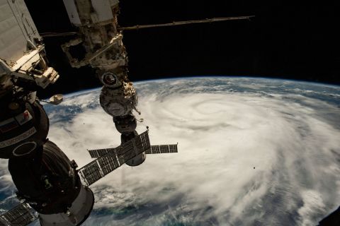 Hurricane Ian is seen from the International Space Station on Monday, September 26.