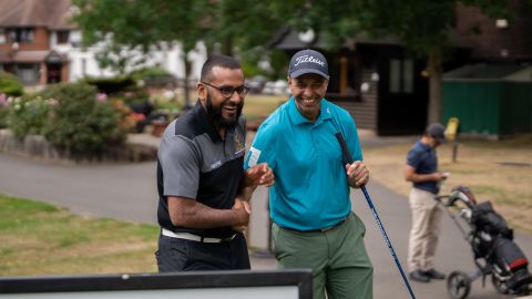 Amir Malik (left) is fond of golf.