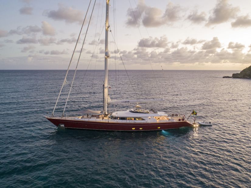 <strong>Blush:</strong> Classic sailing yacht Blush, seen taking to the waters of Antigua, is currently up for sale for just under €12.5 million (around $12.2 million).
