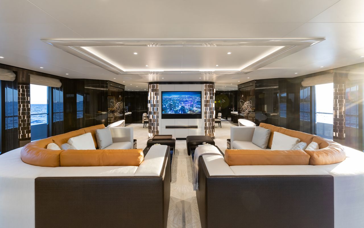 <strong>Soaring: </strong>With an interior volume of 1,541 gross tonnage, the vessel has six staterooms, along with a library and a luxurious spa and beach club.