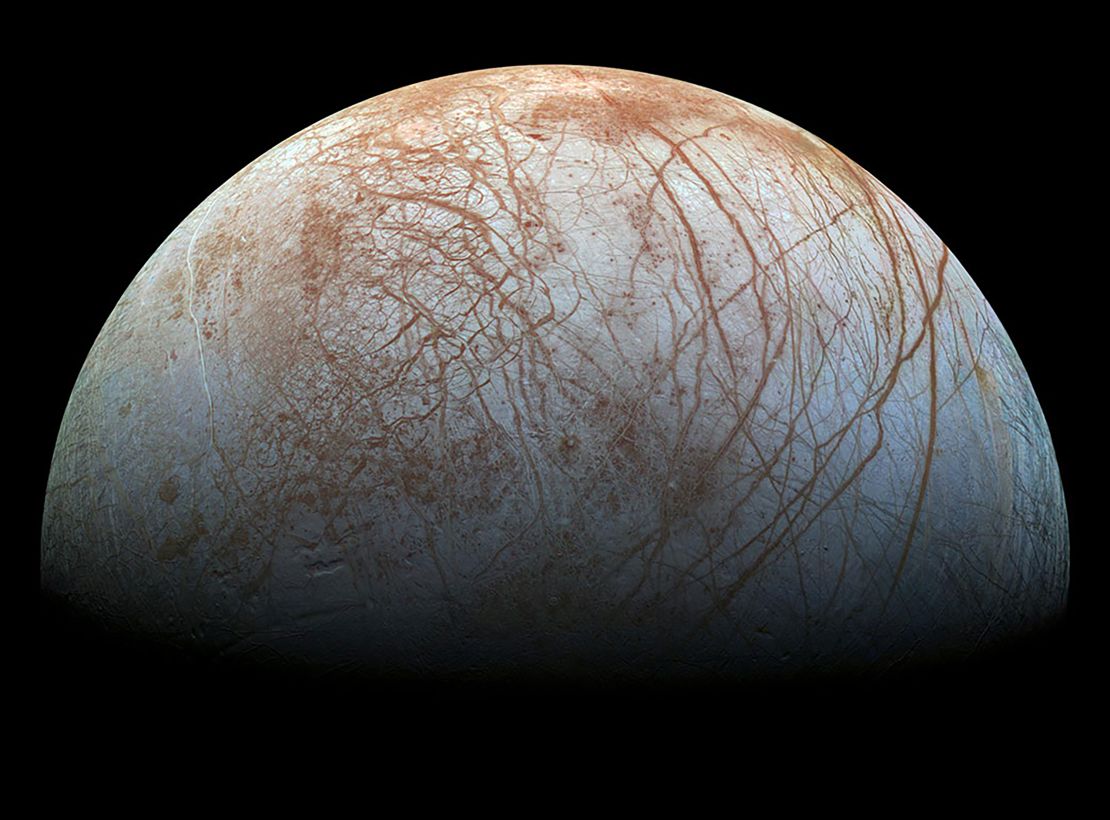 Europa was last visited by NASA's Galileo spacecraft.