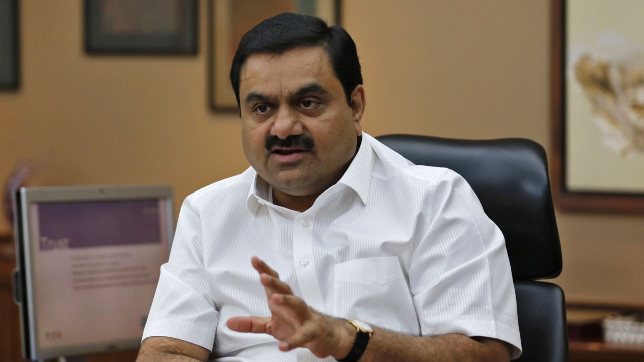 Indian billionaire Gautam Adani at his office in the western Indian city of Ahmedabad on April 2, 2014.