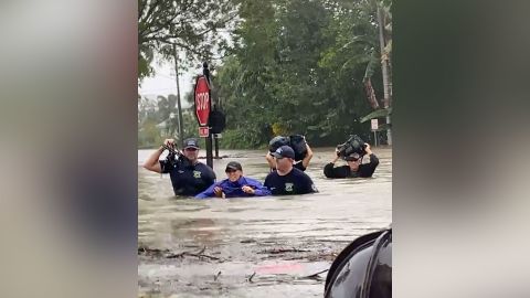 City of Naples Fire Rescue posted video of a water rescue in Naples, Florida.