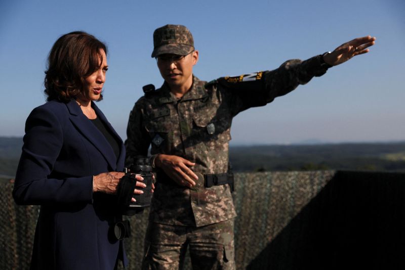 Kamala Harris Visits DMZ Amid Tension Over North Korean Missile Launch ...