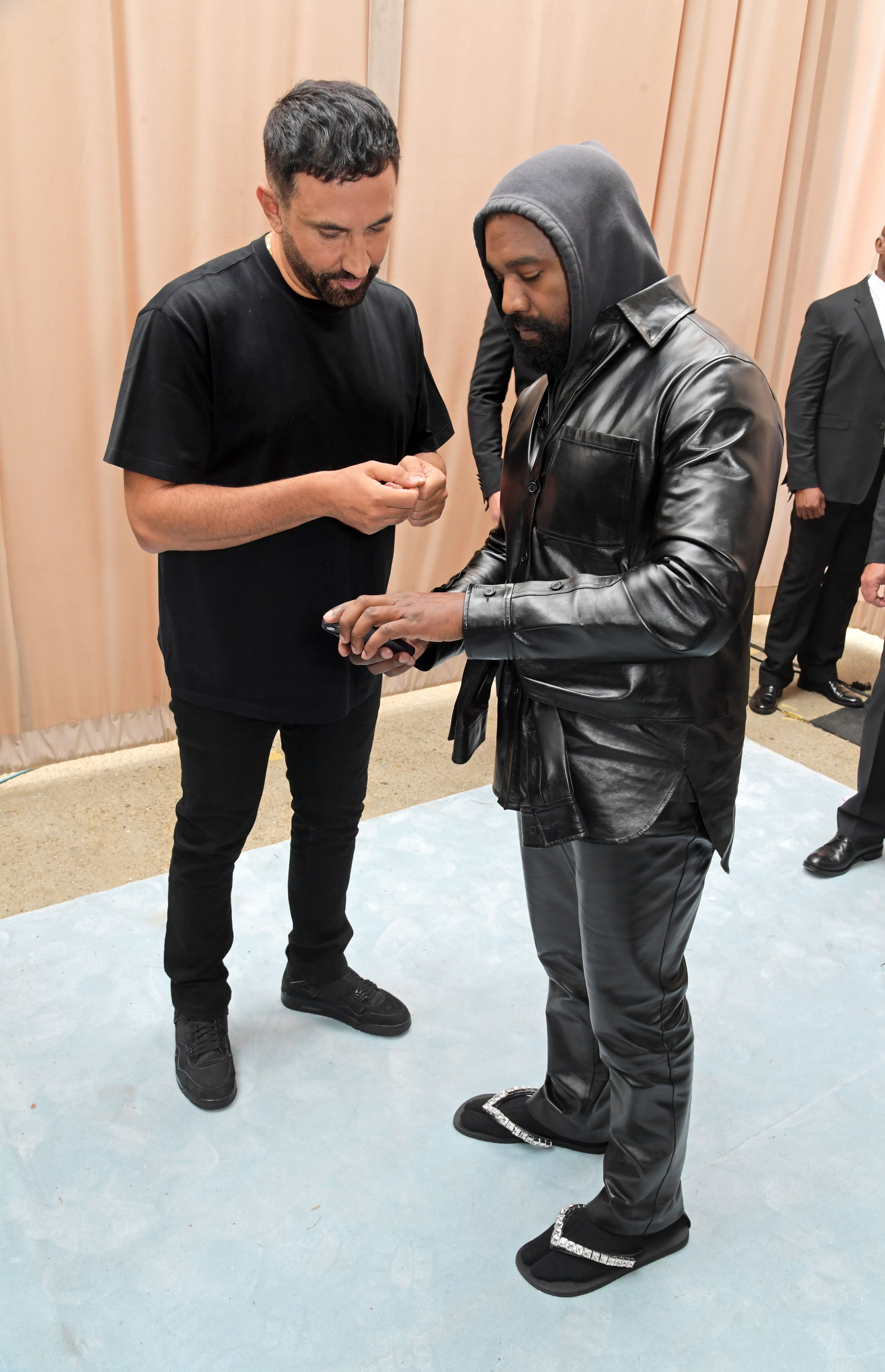 Kanye West Wearing a Sock Shoe