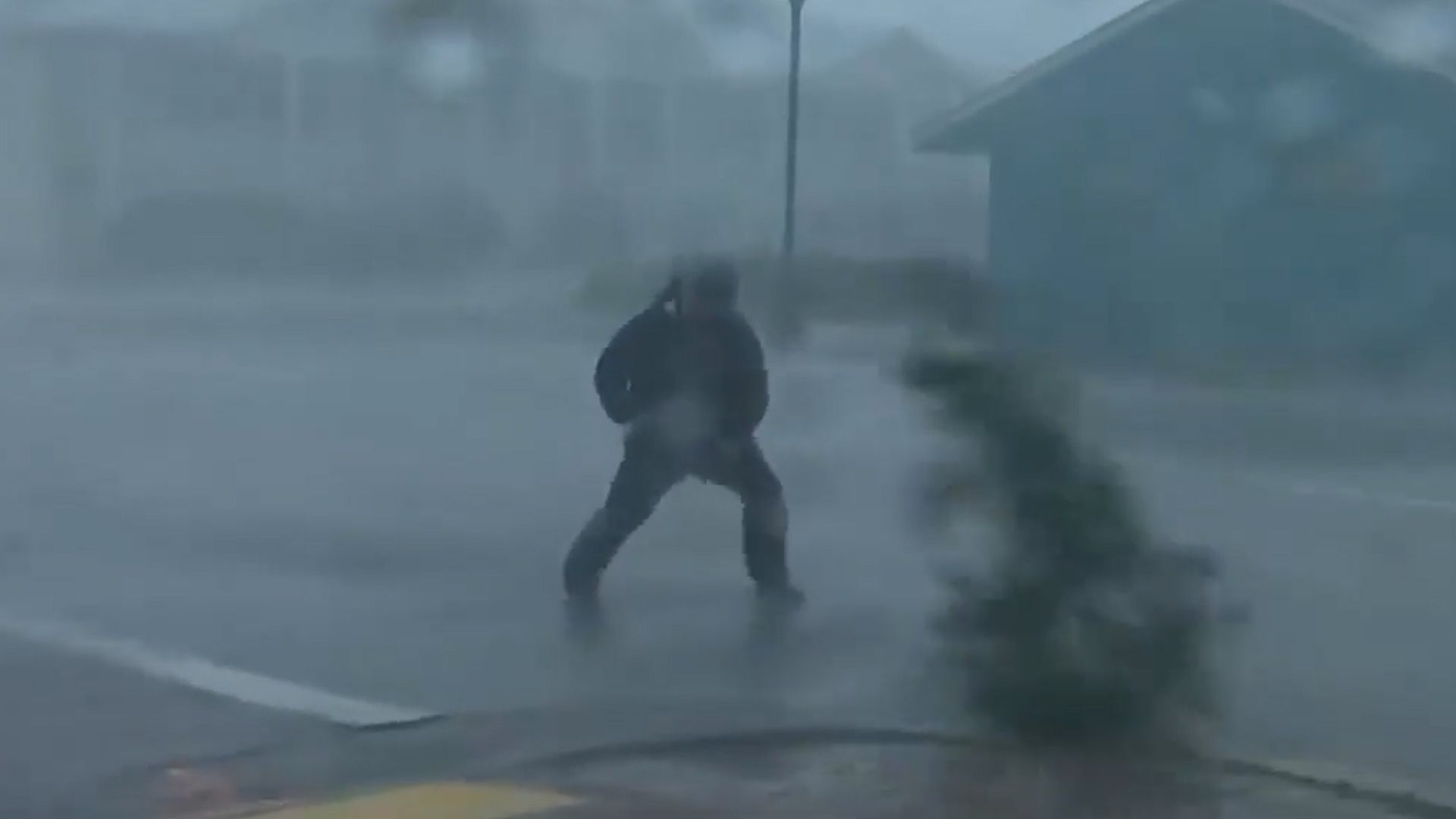 Watch: The Weather Channel reporter, Jim Cantore, hit by branch