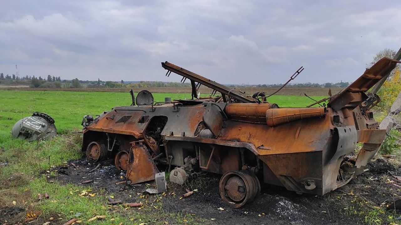 Images obtained by CNN show Ukrainian forces in control of rural areas of Donetsk around the contested town of Lyman, which is still held by a variety of pro-Russian militia.