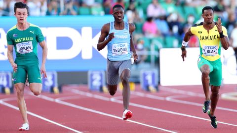 Tebogo clocked a 100-meter time of 9.94 seconds at the World Championships this year. 