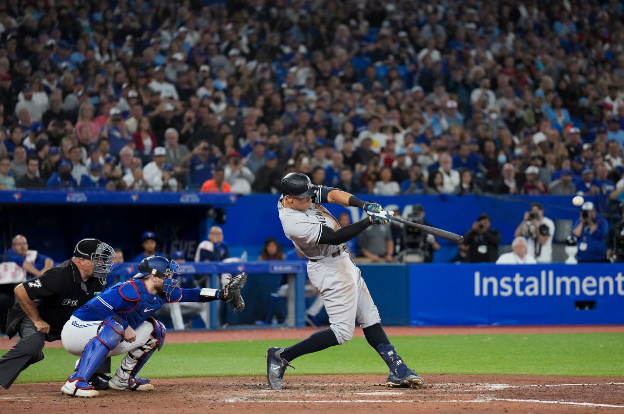 New York Yankees slugger Aaron Judge hits his 61st home run of the season, <a href="https://www.cnn.com/2022/09/28/sport/aaron-judge-home-run-record-roger-maris-spt-intl/index.html" target="_blank">tying the American League record</a> Wednesday, September 28, in Toronto. He tied Roger Maris, who set the mark in 1961 — 61 years ago.