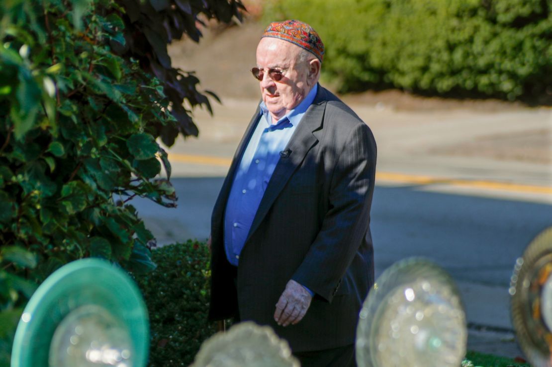 Judah Samet visits the Tree of Life synagogue in Pittsburgh on October 24, 2019, almost a year after a guman entered the building and opened fire, killing 11 people and wounding seven. 