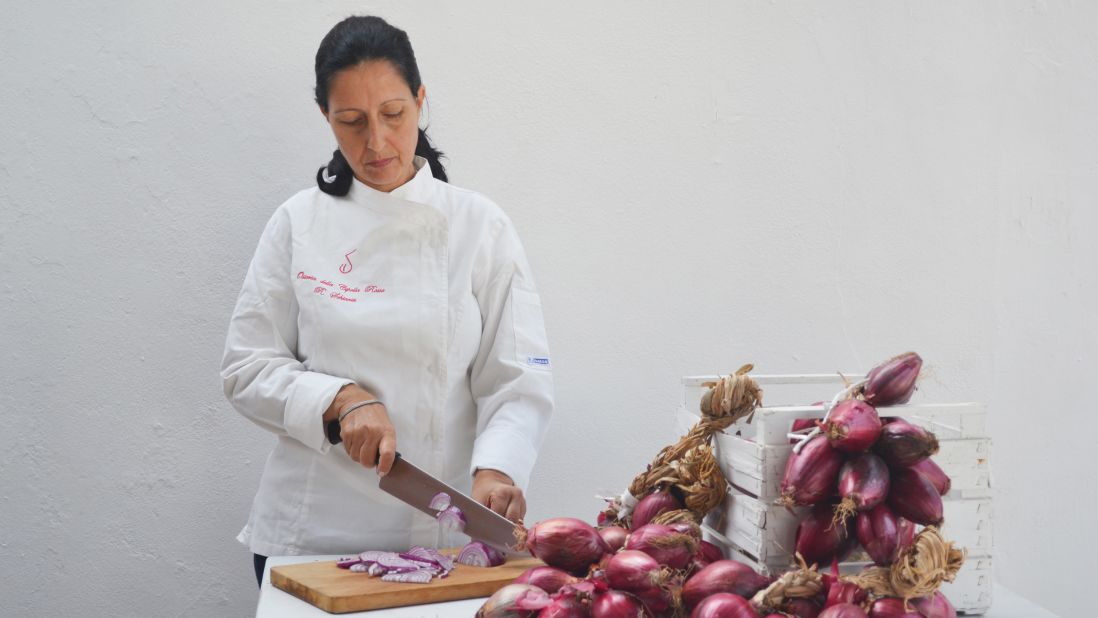 <strong>Can't get enough: </strong>Romana Schiariti includes onions in everything she cooks.