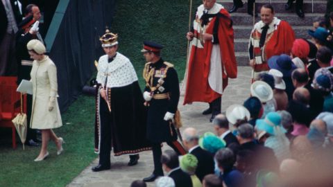 Prince Charles during his investiture as Prince of Wales in 1969.