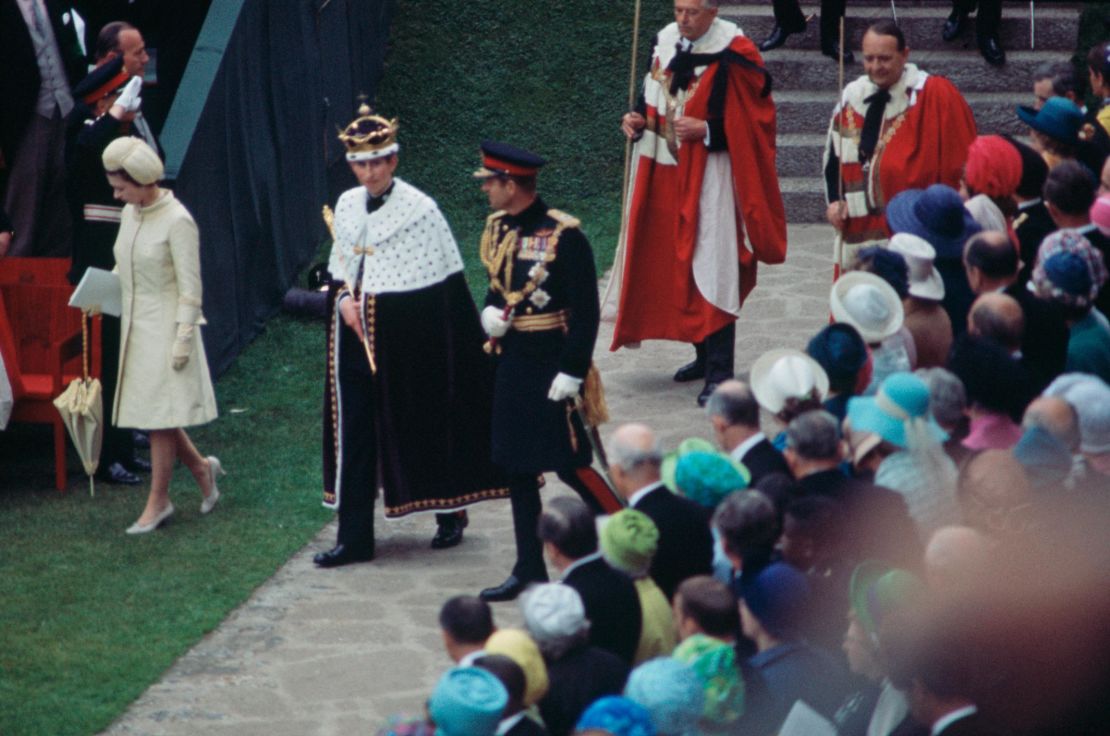 Prince Charles during his investiture as Prince of Wales in 1969.