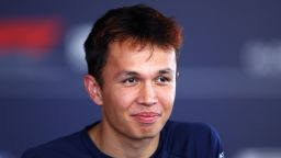 Alexander Albon of Thailand and Williams talks to the media in the paddock during previews ahead of the F1 Grand Prix of Italy at Autodromo Nazionale Monza on September 08, 2022 in Monza, Italy.