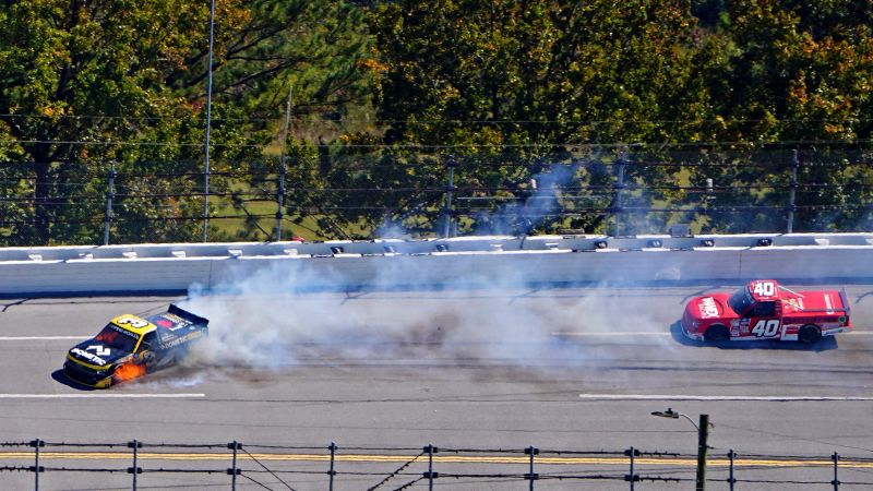 Jordan Anderson: NASCAR driver suffers second-degree burns after crash | CNN