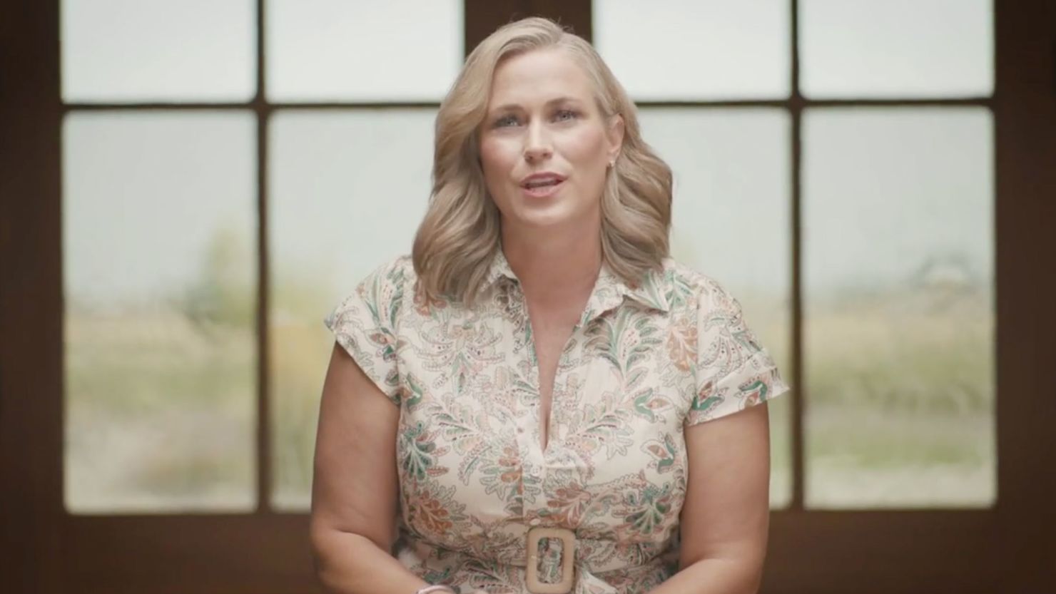 Republican Tiffany Smiley, who is challenging Democratic Sen. Patty Murray, appears in an ad from her campaign about abortion. 
