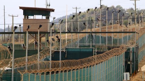 The exterior of Camp Delta is seen at the US Naval Base at Guantanamo Bay.