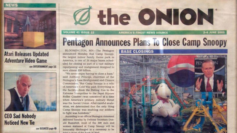 How 'The Onion' finds humor amid treacherous news cycles