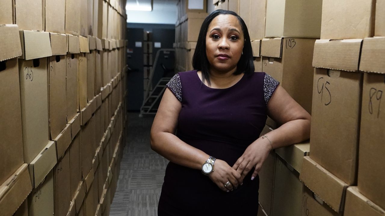 Fulton County District Attorney Fani Willis poses for a photo at her office, Feb. 24, 2021 in Atlanta. 