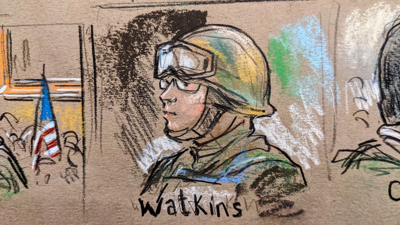 Video of Jessica Watkins shown in federal court during the 2022 trial of Oath Keepers members. 