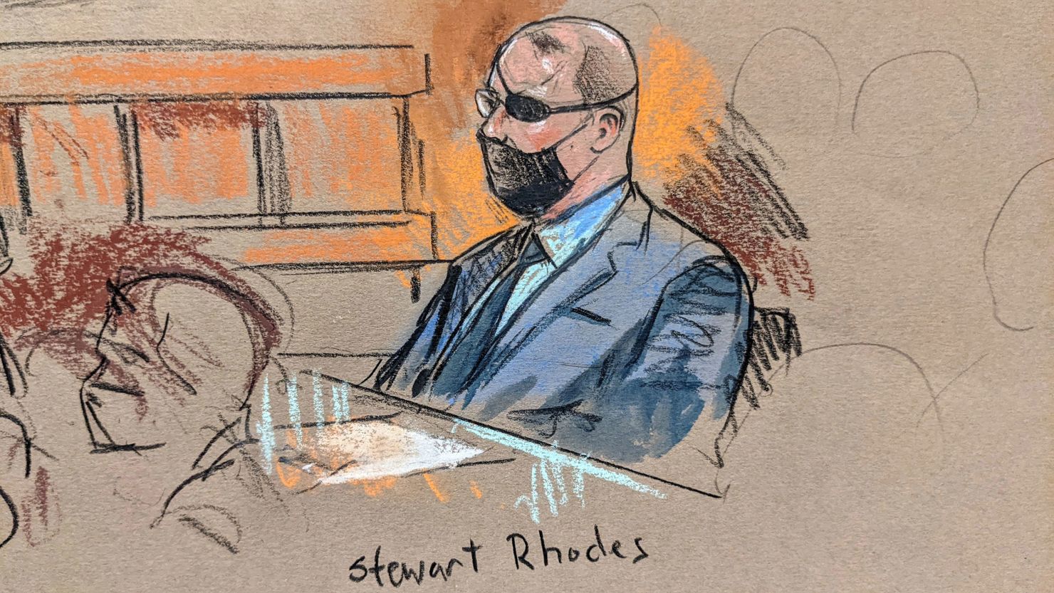 Stewart Rhodes in federal court in Washington, DC, on October 3, 2022.