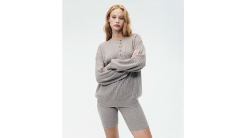 Naadam recycled cashmere ribbed henley