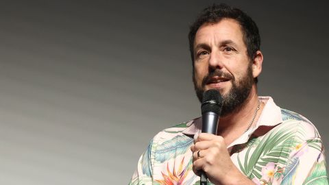 Adam Sandler, here on Oct. 1, is featured in the new edition of AARP magazine.