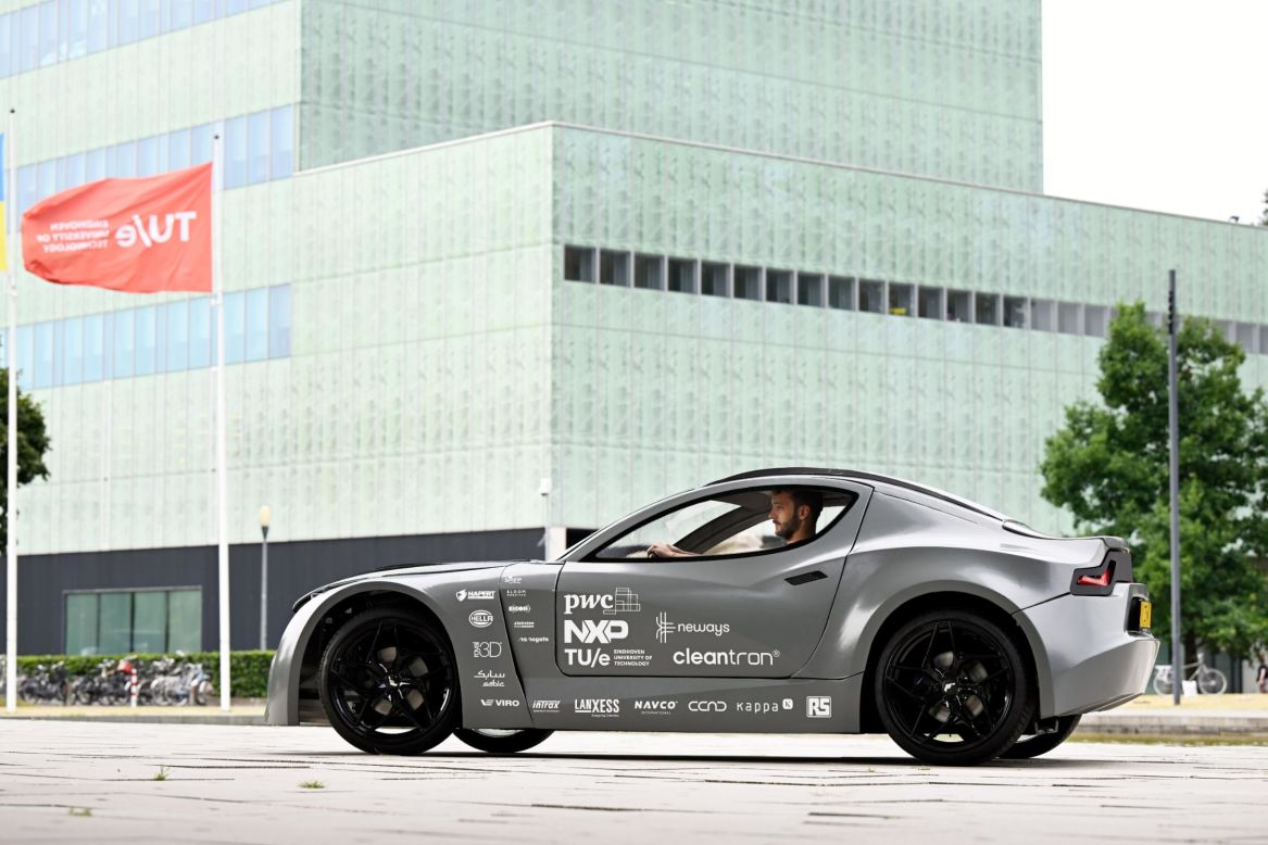 Another student team from the Eindhoven University of Technology has developed an electric car, shown here, <a href="https://edition.cnn.com/travel/article/zero-emissions-car-tuecomotive-netherlands-climate-scn-hnk-spc-intl/index.html" target="_blank">that captures more carbon dioxide than it emits while driving</a>. The concept car, called Zem, stores CO2 that it captures while driving using two filters beneath the car, beside each of the front wheels.