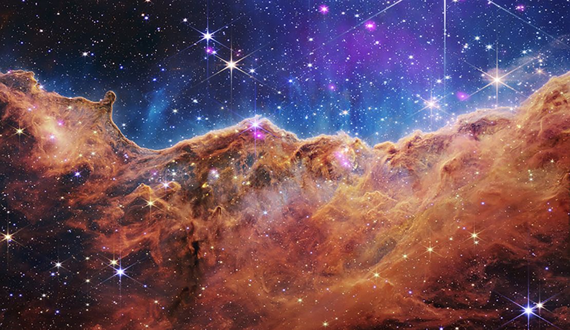 X-rays can be seen in pink in this image of the Carina Nebula.