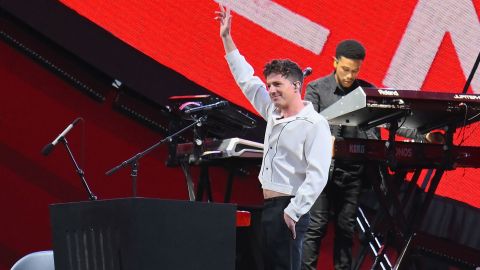 Charlie Puth performs during the Global Citizen Festival in New York's Central Park on September 24.