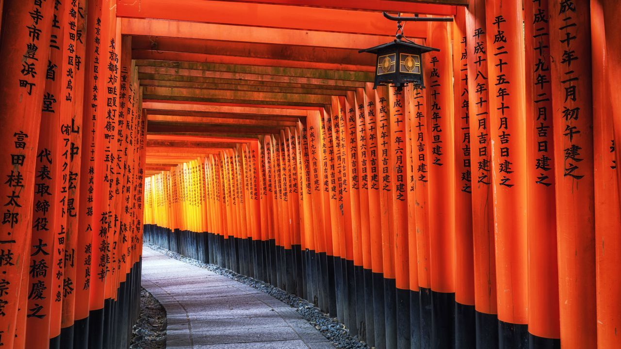 Japan is set to fully reopen on October 11. Pictured here: Fushimi Inari Shrine in Japan