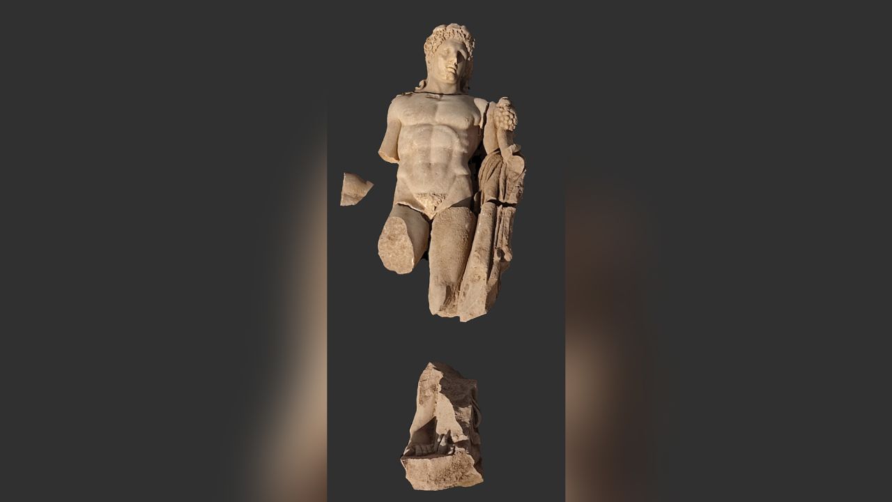 Top photo: Researchers at Aristotle University of Thessaloniki discovered a statue of the Roman hero Hercules, in September in the ancient city of Philippi.