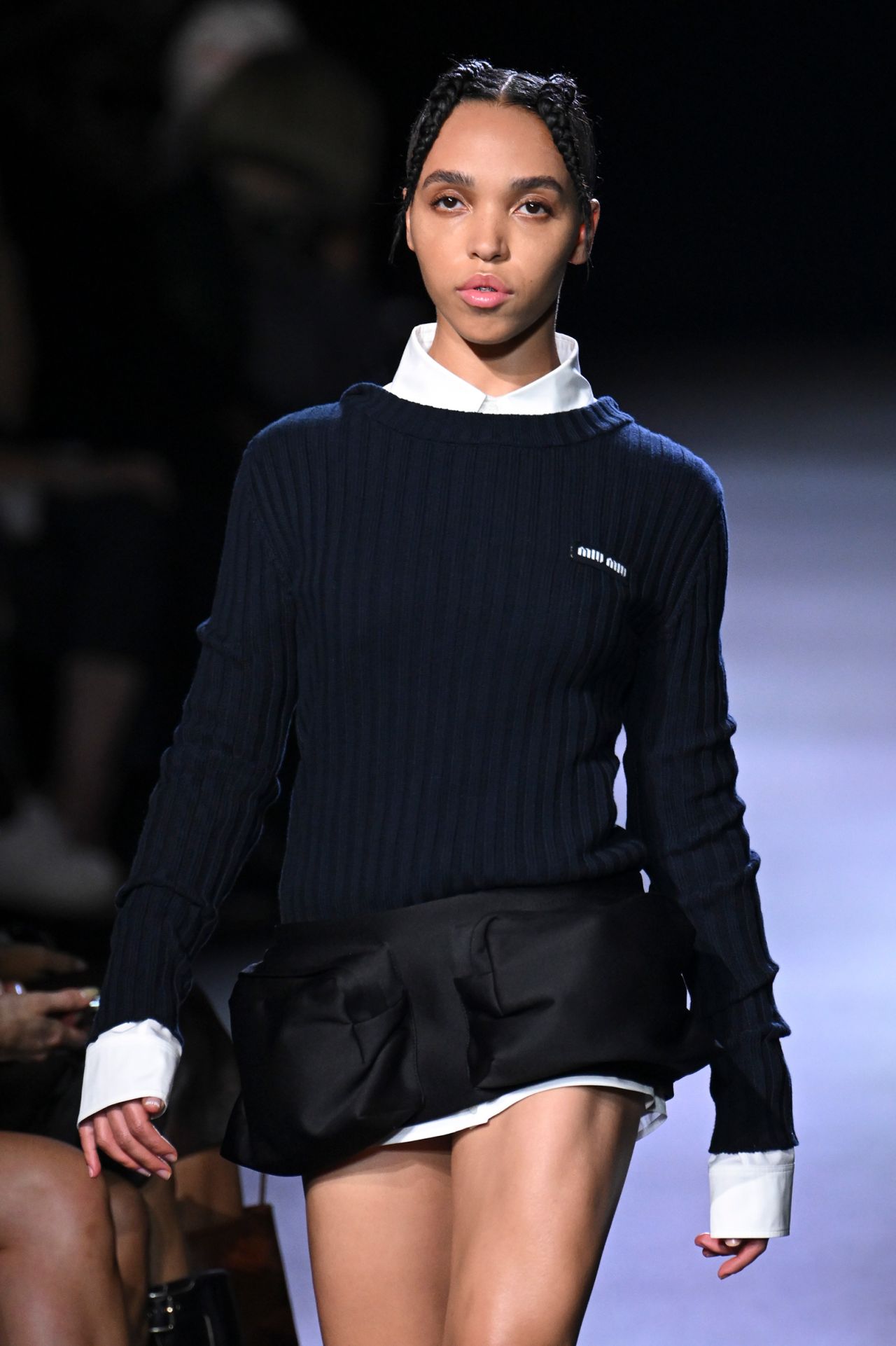 FKA Twigs was spotted on the Miu Miu runway, too.