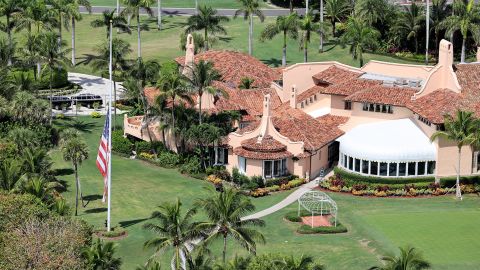 In this aerial view, former US President Donald Trump's Mar-a-Lago estate is seen on September 14, 2022 in Palm Beach, Florida.