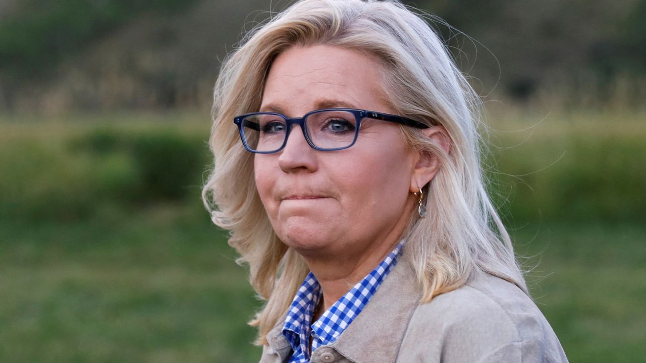 Rep. Liz Cheney seen here on the night of her primary loss in August.  