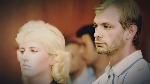 Wendy Patrickus and Jeffrey Dahmer in the Netflix docuseries 'Conversations With A Killer: The Jeffrey Dahmer Tapes.'