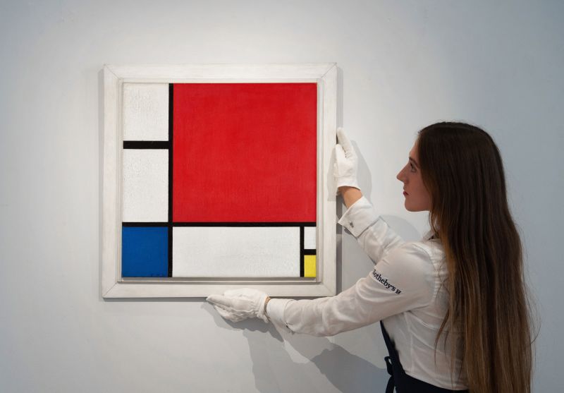 Mondrian painting fetches record 51 million at rare auction CNN