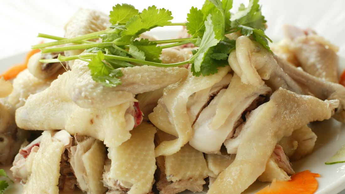 <strong>Wenchang chicken: </strong>While Hainanese chicken rice isn't actually from China's Hainan province (it was first served in Malaysia), the dish was inspired by the tropical island province and its famous Wenchang chicken, which is prized for its thin skin, tender meat and sweet flavor.