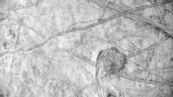 Surface features of Jupiter's icy moon Europa are revealed in an image obtained by Juno's Stellar Reference Unit (SRU) during the spacecraft's Sept. 29, 2022, flyby. Credit: NASA/JPL-Caltech/SwRI