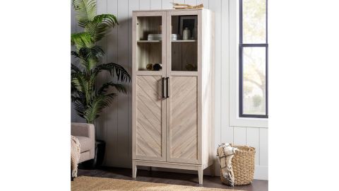 Saracina Home Boho Modern Tall Storage Wood Cabinet